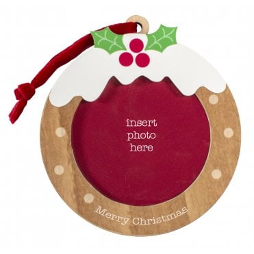 Christmas Pudding Wooden Tree Ornament (Box of 72)