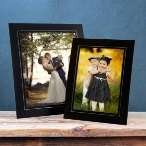 Classic Event Photo Mounts - Sapphire Black & Silver