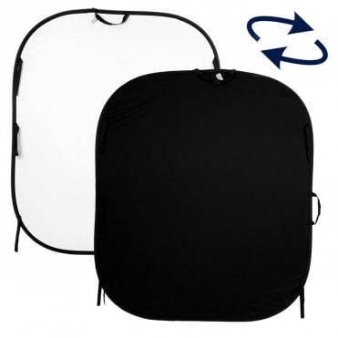 Collapsible Reversible 1.5 x 1.8m Black/White Background