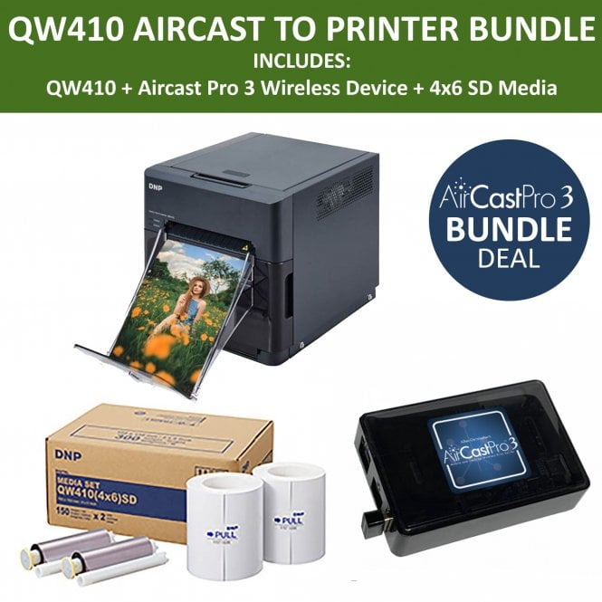 DNP QW410 Aircast to Printer Bundle
