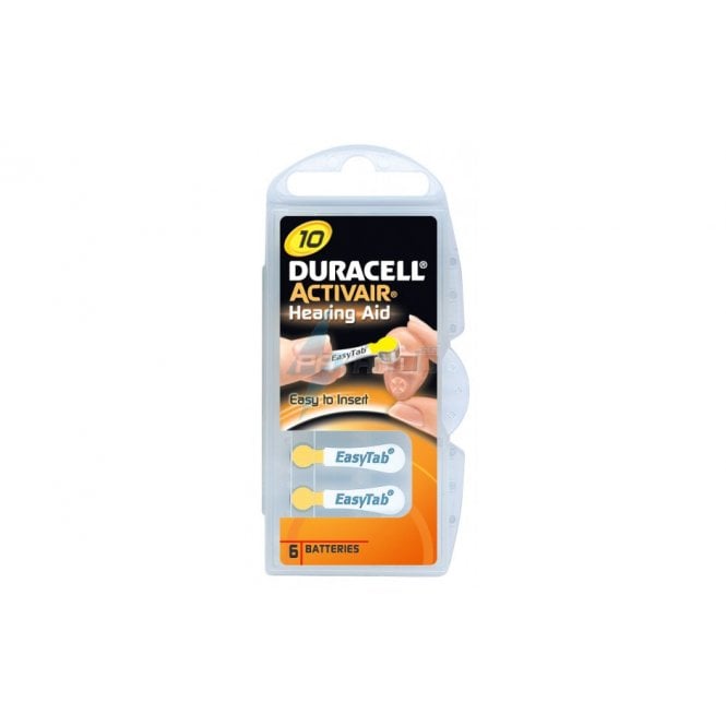 DURACELL DA10 HEARING AID BATTERY 6 PK (10 PACKS PER BOX)