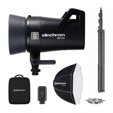 ELC 500 Studio Portrait Kit, Stand, Deep Octa, Trigger, Bag