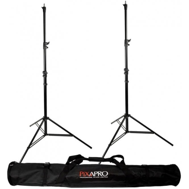 PiXAPRO Twin Air Cushioned Light Stand & Carry Case Bag Kit