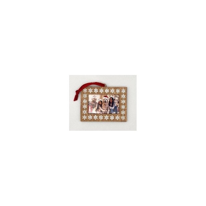 Wooden Tree Decoration Snowflake Design 45x70mm (Box of 72)